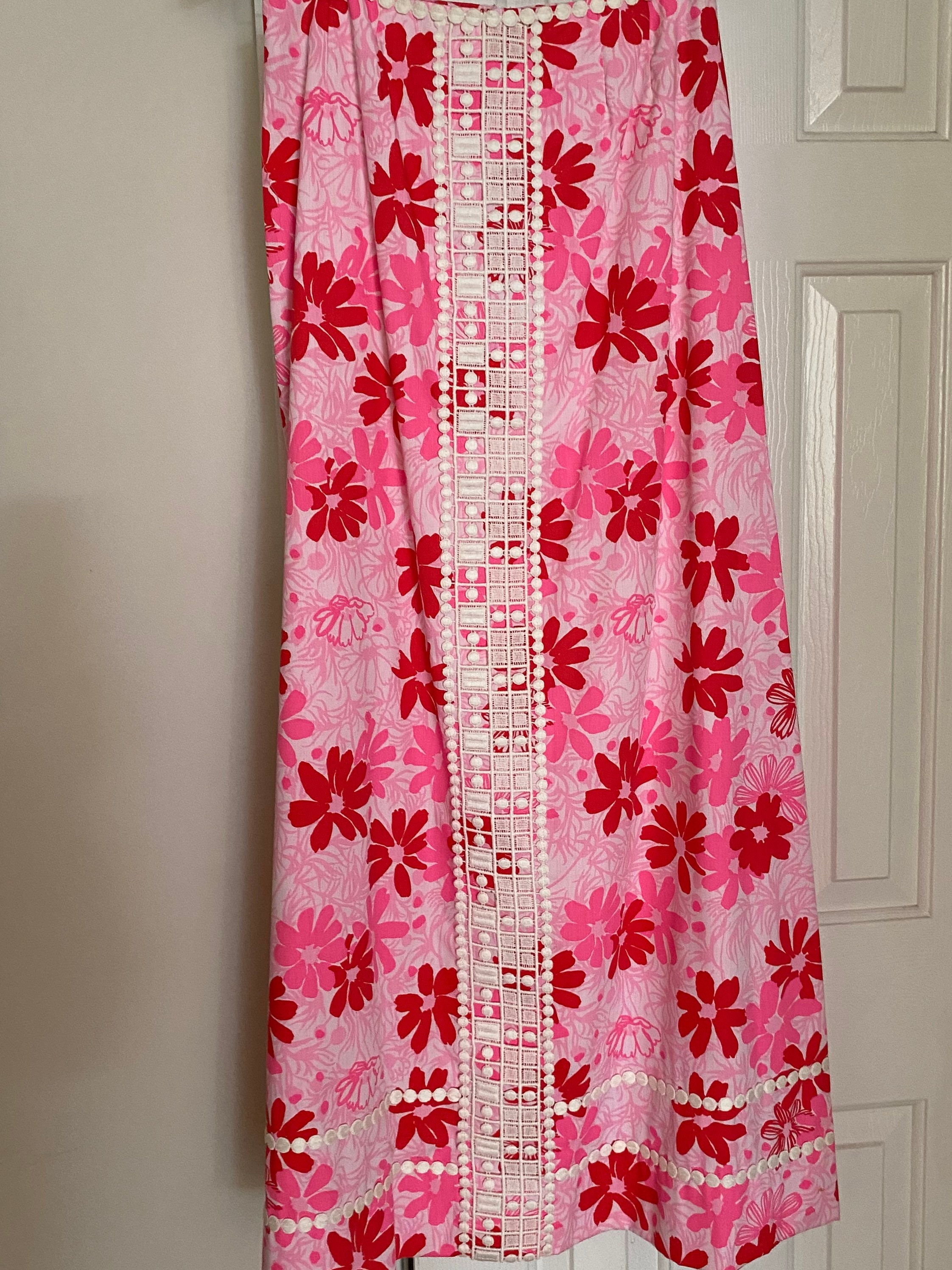 The Lilly Pulitzer 1970's Pink Hot Pink Floral Pattern ...