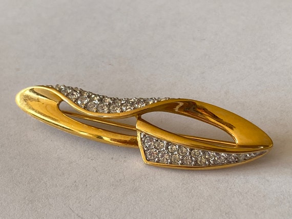 Designer Givenchy 1978 Paris Brooch Pin Pave Set … - image 5