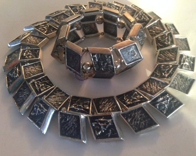 Featured listing image: SPECTACULAR RARE Delillo Wm Delillo  William Delillo De lillo Clark Sterling Silver 925 Necklace Bracelet Demi ParureSigned