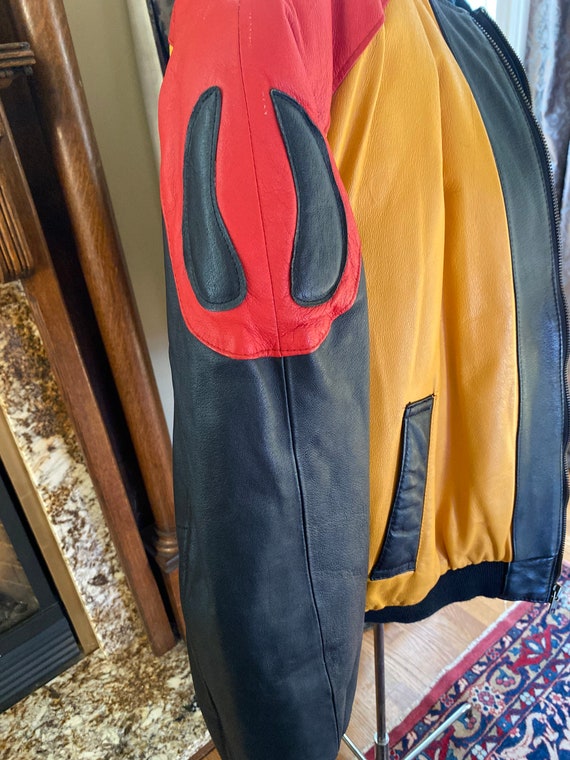 Veste Blazer Homme Vintage North Beach - 100% Cuir Daim Noir - Taille 42R - Marque Michael Hoban