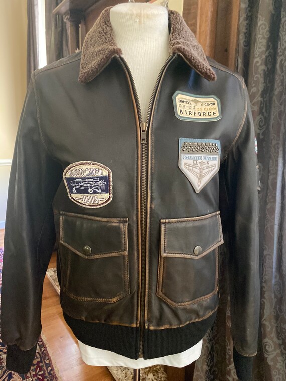 ロベルトカヴァリ Roberto Cavalli レザー テーラードジャケット ロベルトカヴァリ Roberto Cavalli レザー テーラードジャケット