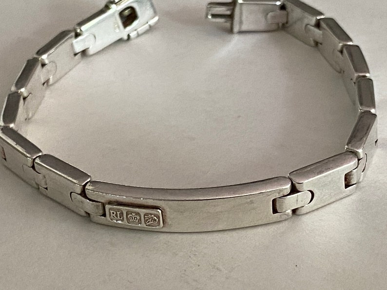 Rare Ralph Lauren RL Sterling Silver 925 ID Link Bracelet Men | Etsy