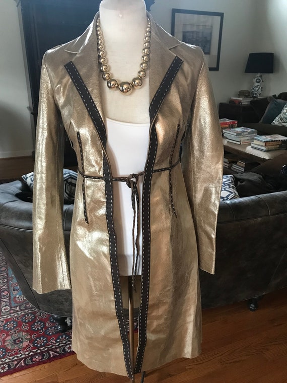 Fendi leather cheap coat