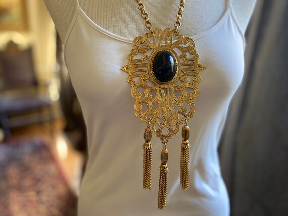 HUGE Designer Pauline Rader Ornate Etruscan Reviv… - image 6