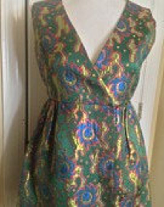 Fabulous Fabulous Vintage 1960's Designer Teal Tr… - image 2