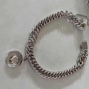 NIB Forster Designer Sterling Silver 925 Charm Bracelet With Heart ...