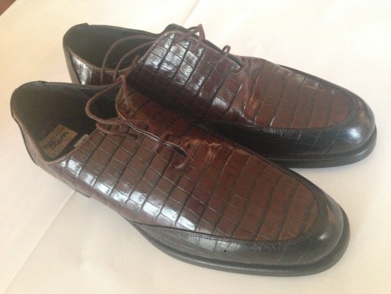 Haute Couture Designer Giorgio Armani Le Collezioni Oxford Lace up Style Embossed Leather Shoes Made in Italy Etsy