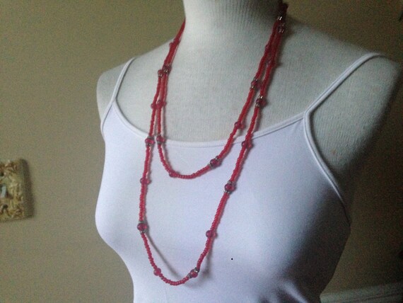 RARE William De Lillo Delillo Firey Red Glass Bea… - image 2