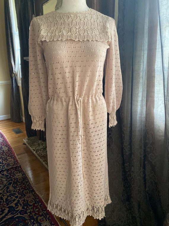 Fabulous Designer Oscar De La Renta Crochet Knit … - image 2