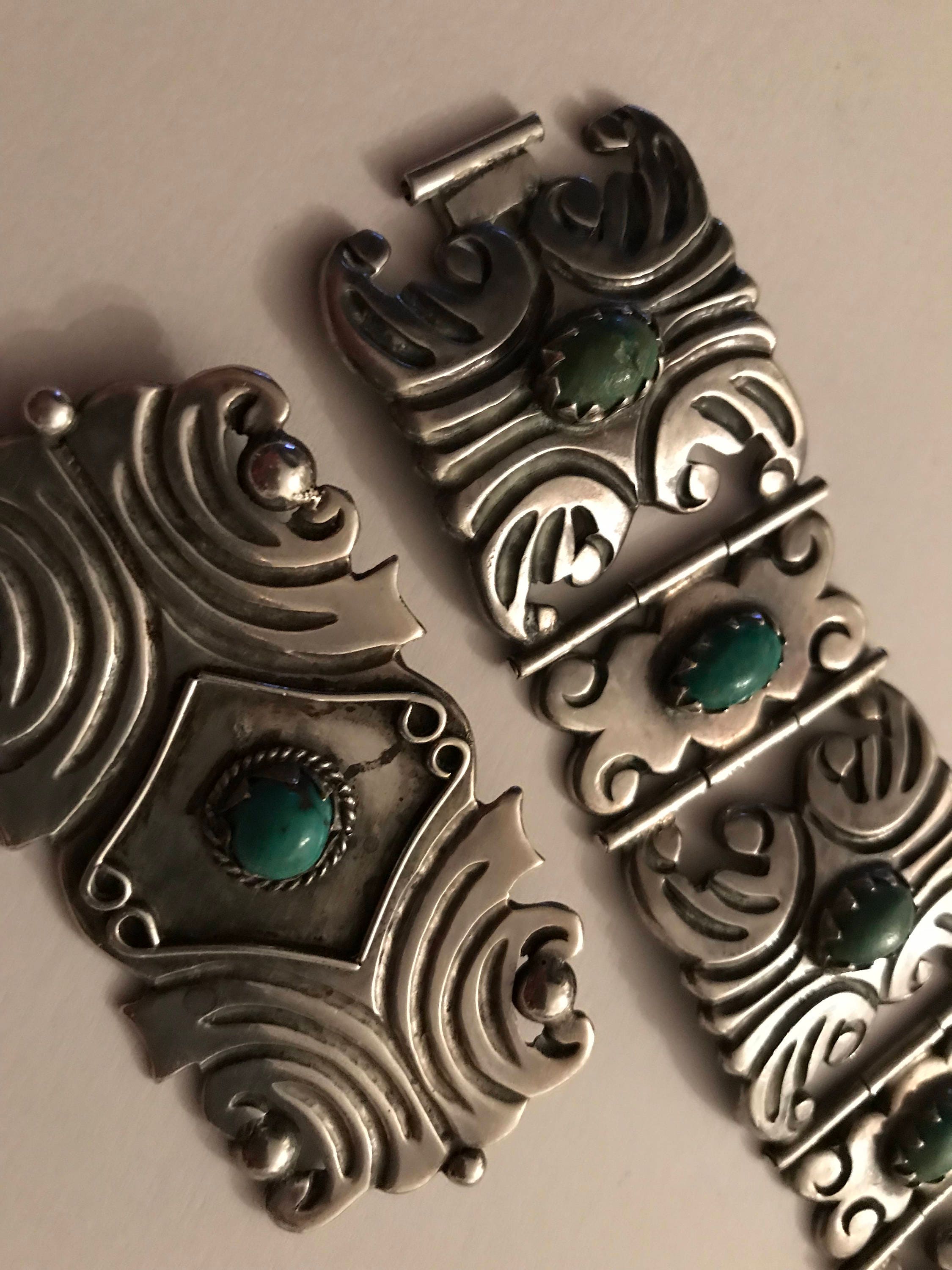 GORGEOUS GORGEOUS Rare 1940s 980 Mexican Sterling Silver Intricate ...