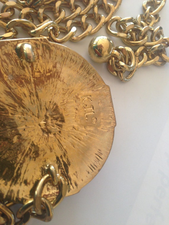 Designer KJL Kenneth Lane MOD Enamel Faux Pearl G… - image 4