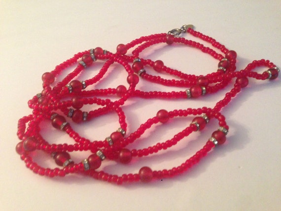 RARE William De Lillo Delillo Firey Red Glass Bea… - image 3