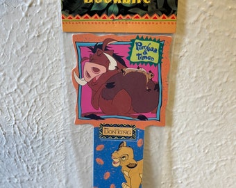 Vintage Disney Lion King Bookmark Bookbite ~Timon & Pumba