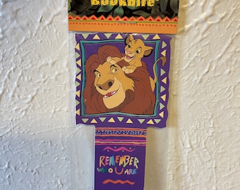 Vintage Disney Lion King Bookmark Bookbite ~ Mufasa & Simba ~ Remember Who You Are