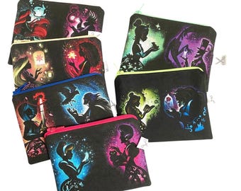 Disney Prinzessinnen Bösewichte Kleine Kosmetiktasche Geldbeutel Täschchen Schminktäschchen Arielle Mulan Rapunzel Cinderella