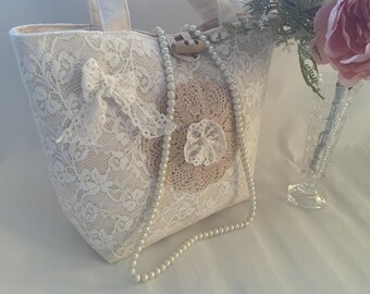 Lace Vintage Doily Bag: Handmade Bridal Bag