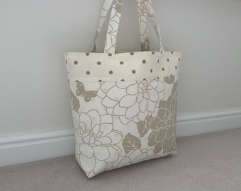 Reversible Large Fabric Tote Bag, Reusable Bag, Shopping Bag, Teachers Bag, EcoBag, Beach Bag
