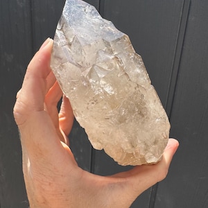 Natural high quality Quartz - Brazilian Quartz- smoky quartz elestial Quartz point, Elestial Alligator Smokey Quartz Crystal - Collector