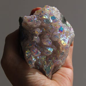 Angel Aura Amethyst Cluster, Opal Aura Amethyst Cluster, Rainbow Aura Amethyst Cluster, Home Decor