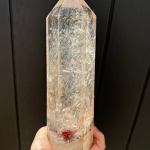 Quartz tower- self standing- clear- great quality - with rainbow- xl Quartz tower, purify your home 9.5” tall