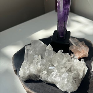 透明な水晶 - ブラジル産水晶クラスター - 天然 - 高品質の水晶 - Etsy