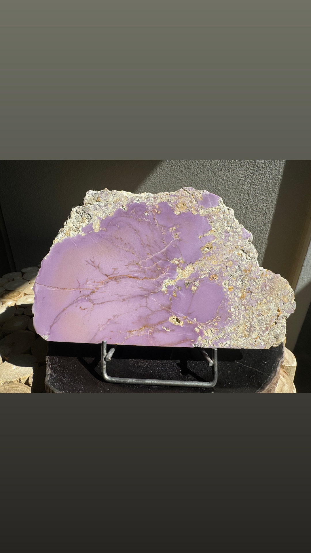 Purple Slabs Rocks Phosphosiderite Slab From Peru. Purple Natural Stone Slab - Etsy