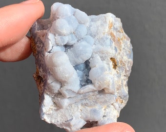 Blue botryoidal chalcedony - blue chalcedony from Peru-  natural chalcedony, rough blue chalcedony, Peruvian minerals