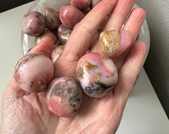 Peruvian Pink Opal Tumble - Natural Heart Chakra Stone