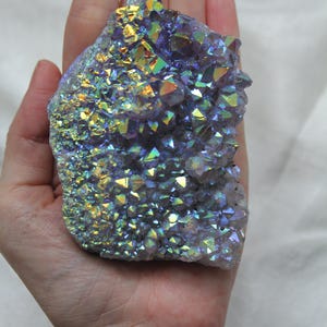 Angel Aura Amethyst Cluster, Opal Aura Amethyst Cluster, Rainbow Aura Amethyst Cluster, Home Decor