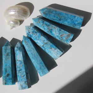 One piece- Blue Apatite Tower, blue apatite pillar, blue apatite from madagascar