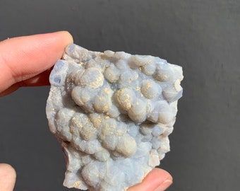 Blue botryoidal chalcedony - blue chalcedony from Peru-  natural chalcedony, rough blue chalcedony, Peruvian minerals