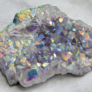 Amethyst Aura crystal, Angel Aura Amethyst Cluster, Opal Aura Amethyst Cluster, Rainbow Aura Amethyst Cluster, Home Decor