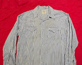 XXL striped long sleeve cotton Lucky Brand western shirt