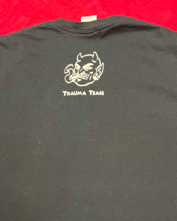 Vintage XL Luck Runs Out XL heavy black T shirt - image 7