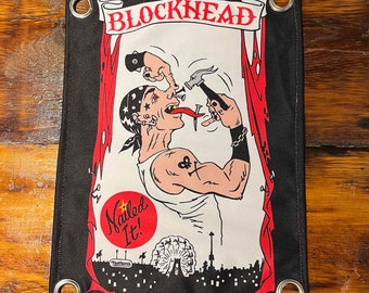 BLOCKHEAD mini freak show banner wall art