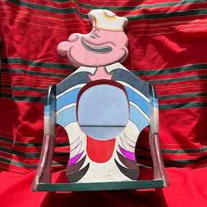 Vintage handmade Popeye shelf with mirror
