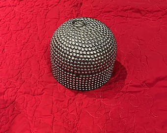 studded metal stash box jewelry box