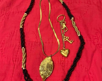 SALE Goldtone jewelry lot of three pieces