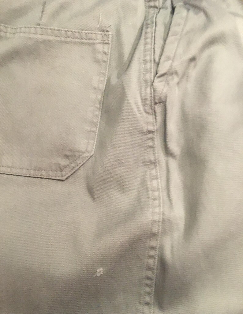 mens vintage gray chino work pants button fly