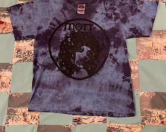 Purple and blue tie-dyed Mott the Hoople T shirt