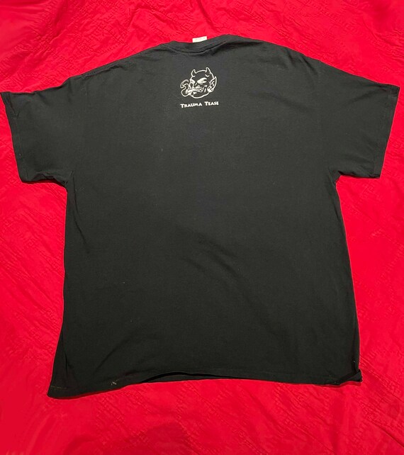 Vintage XL Luck Runs Out XL heavy black T shirt - image 6