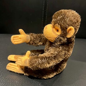 Vintage fuzzy toy monkey Jocko by Steiff