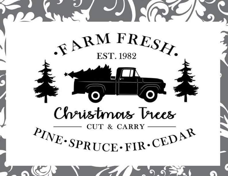 Farm fresh christmas treessvg  Etsy