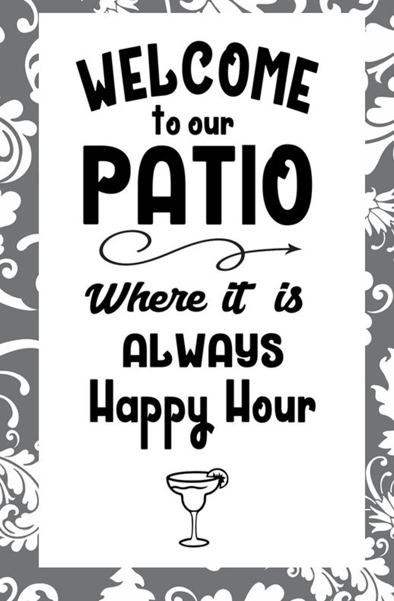 Always Happy Hour on the Patio svg Etsy