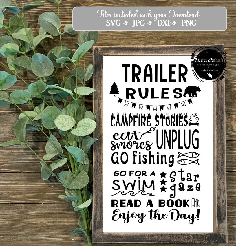 Trailer Rules svg Etsy