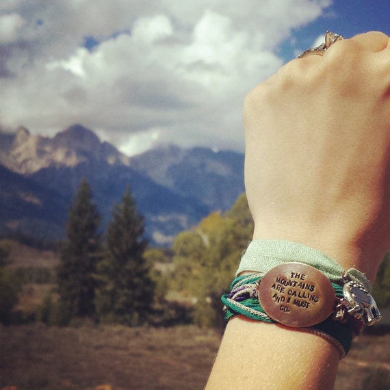 The mountains are calling and i must go bracelet sale