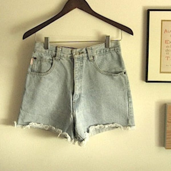 80s Vintage Shorts / "Daisy Duke" Cut Off Style Pants / Five Pocket Denim Shorts by MATCH Jeanswear / Size 6 / Vintage Vacation Clothes