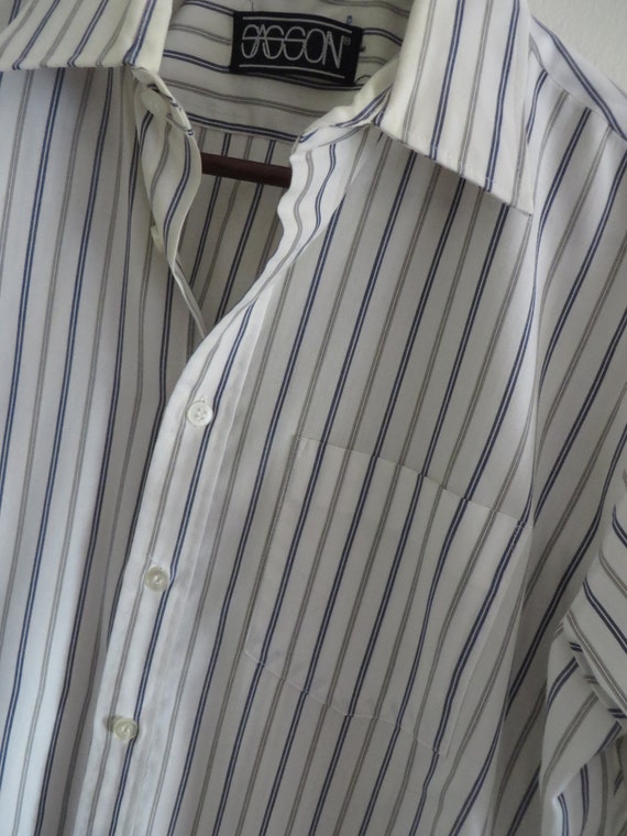 80s Vintage Shirt / SASSON Tailored Men's Button … - image 4