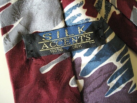 80s Vintage Tie / Necktie by SILK ACCENTS / Desig… - image 3