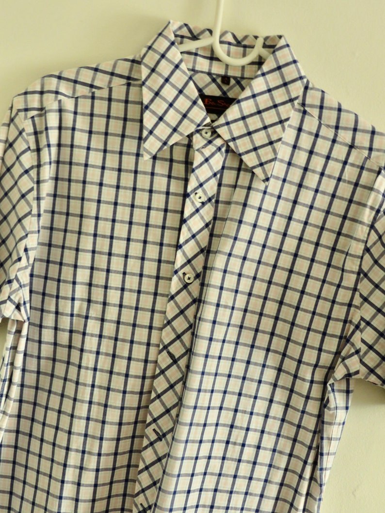 90s Vintage Shirt / Men's Tailored Button Down Shirt by - Etsy